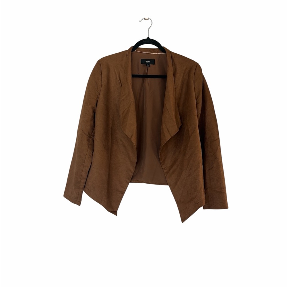 Brown suede like blazer Y2K